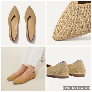 Rothys The Point II Gols Stripe Size 8 NWT